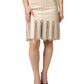 Dolce & Gabbana Beige Leather Studs Mid Waist Mini Skirt