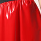 Dolce & Gabbana Glossy Red Polyester High Waist Midi Skirt