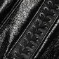 Dolce & Gabbana Black Nylon Eyelet Detail Coated Mini Skirt