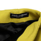 Dolce & Gabbana Yellow Wool Buttoned High Waist Mini Skirt