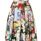 Dolce & Gabbana Multicolor Patchwork High Waist Midi Skirt