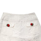 Dolce & Gabbana White Floral Brocade High Waist Mini Skirt
