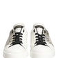 Dolce & Gabbana White Black Crown Low Top Sneakers Men  Shoes