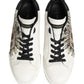 Dolce & Gabbana White Black Crown Low Top Sneakers Men  Shoes