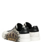 Dolce & Gabbana White Black Crown Low Top Sneakers Men  Shoes