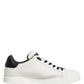 Dolce & Gabbana White Black Crown Low Top Sneakers Men  Shoes