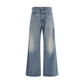 Diesel Blue Cotton Relaxed Fit Jeans