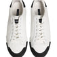 Dolce & Gabbana Black White Leather Low Top Sneakers Shoes