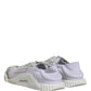 Dolce & Gabbana White Lace Up Low Top NS1 Sneakers Men Shoes