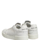 Dolce & Gabbana White MIAMI Calf Low Top Men Sneakers  Shoes
