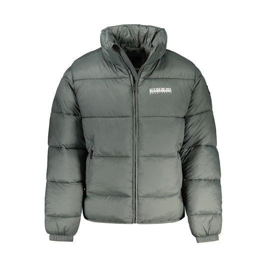 Napapijri Green Polyamide Jackets & Coat Mens Jacket
