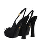Dolce & Gabbana Black Satin High Heel Pumps