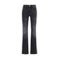 Diesel Black Cotton Bootcut Jeans