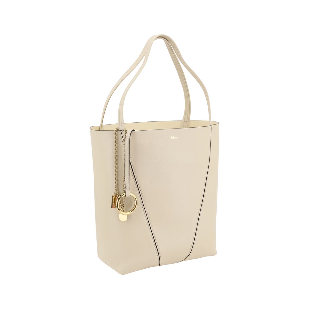 Chloé Cream Calf Leather Bos Taurus Shoulder Bag Womens Shoulder Bag