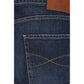 Brunello Cucinelli Blue Cotton Straight-Leg Jeans