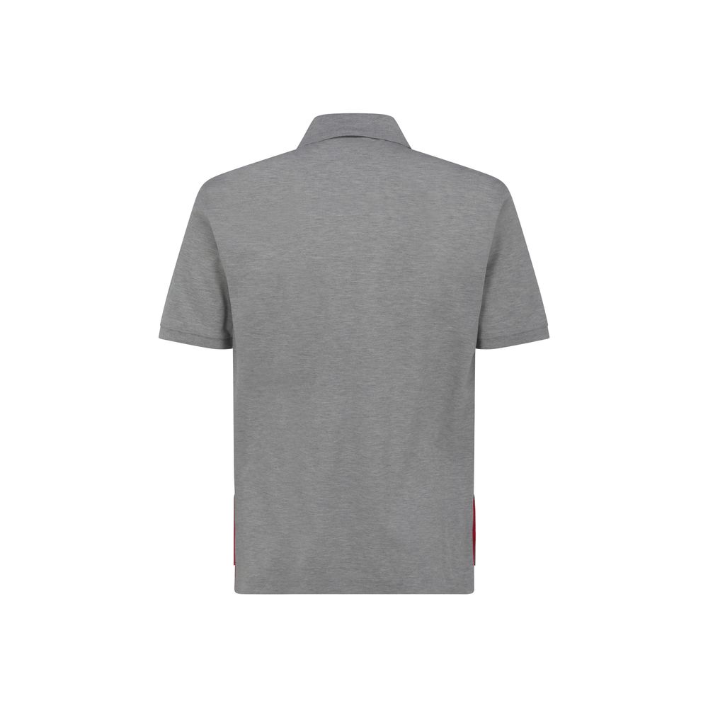 Thom Browne Gray Cotton Polo Shirt Mens T-Shirt