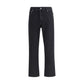 Represent Black Cotton Straight-Leg Jeans