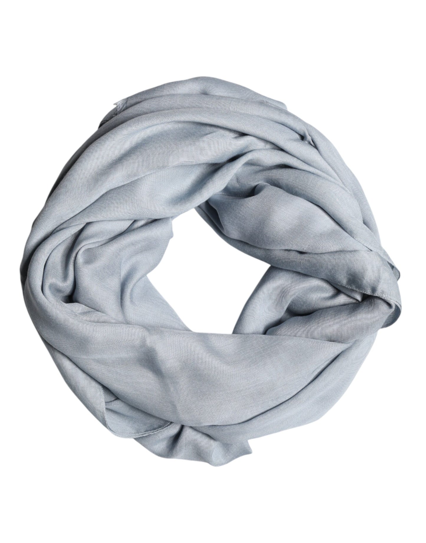 Dolce & Gabbana Light Blue Cashmere Knitted Shawl Scarf