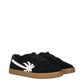 Palm Angels Black Leather Low Top Sneakers