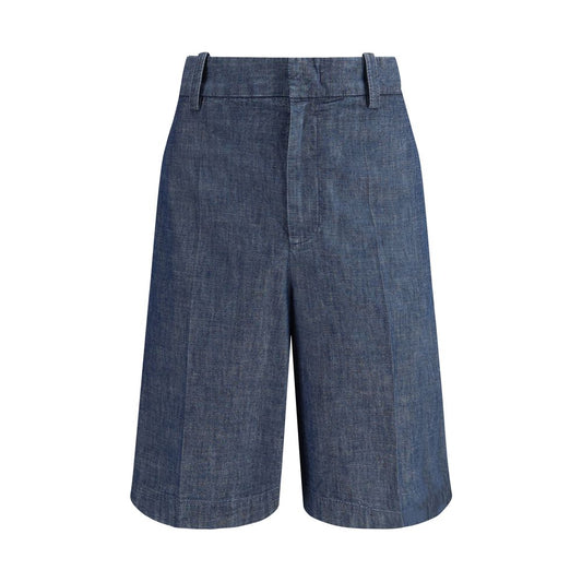 Jil Sander Blue Cotton Bermuda Shorts Mens Shorts