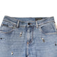 Dolce & Gabbana Blue Embellished Cotton Skinny Denim Jeans