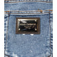 Dolce & Gabbana Blue Embellished Cotton Skinny Denim Jeans