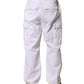 Dolce & Gabbana White Cotton Men Cargo Denim Trouser Jeans