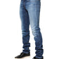Just Cavalli Blue Washed Mid Waist Skinny Denim Trouser Jeans