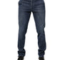 Prada Dark Blue Mid Waist Skinny Fit Men Denim Trouser Jeans