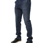 Prada Dark Blue Mid Waist Skinny Fit Men Denim Trouser Jeans