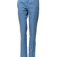 Daniele Alessandrini Blue Cotton Mid Waist Straight Men Denim Jeans
