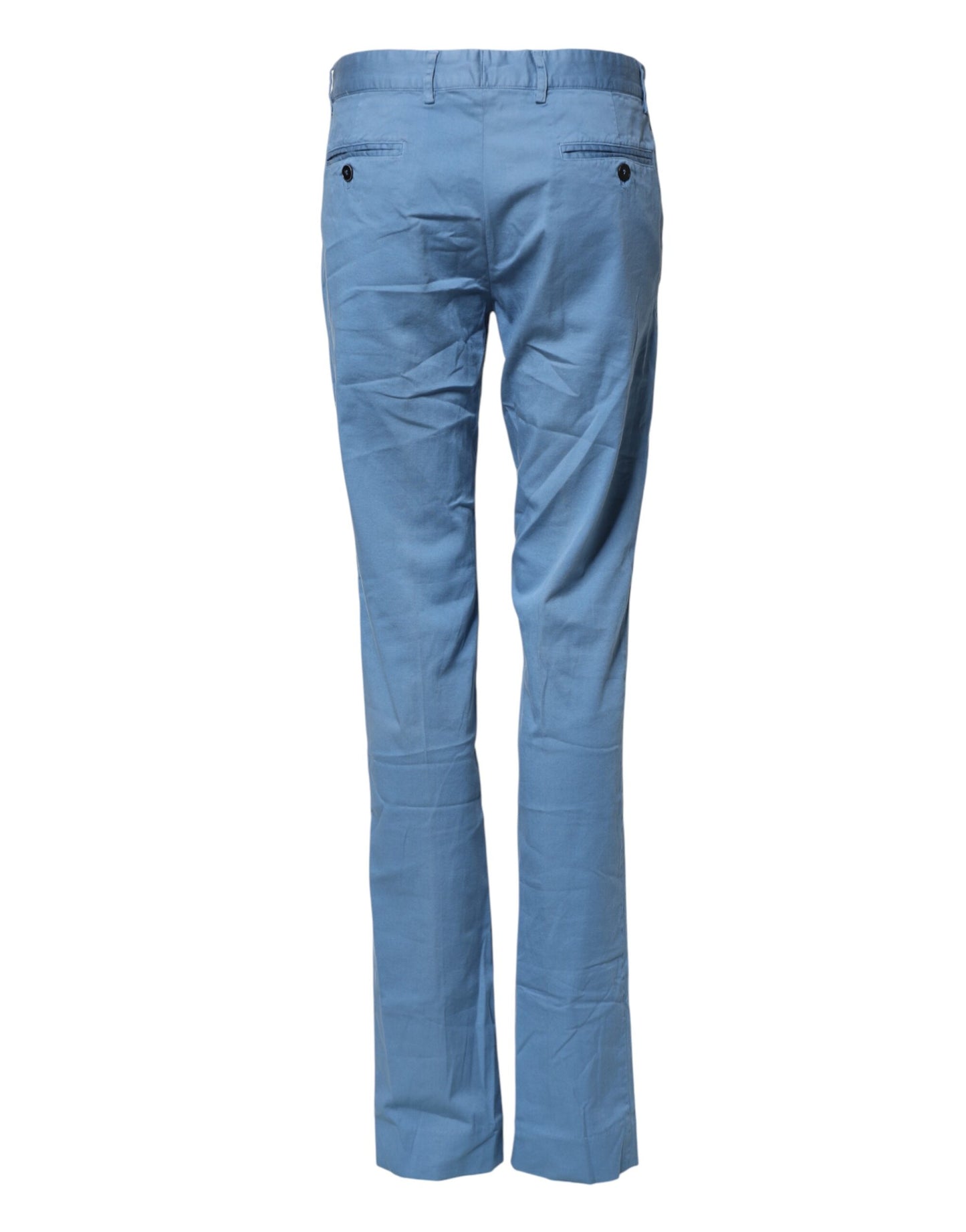 Daniele Alessandrini Blue Cotton Mid Waist Straight Men Denim Jeans