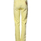 Jeckerson Yellow Mid Waist Straight Fit Men Denim Trouser Jeans