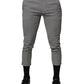 Daniele Alessandrini Black White Checkered Men Cropped Pants