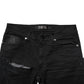 Karl Lagerfeld Black Tattered Men Skinny Denim Trouser Jeans