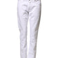 Briglia 1949 White Cotton Straight Fit Men Denim Trouser Jeans