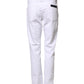 Briglia 1949 White Cotton Straight Fit Men Denim Trouser Jeans