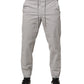 Dondup Light Gray Cotton Mid Waist Skinny Men Jogger Trouser Pants