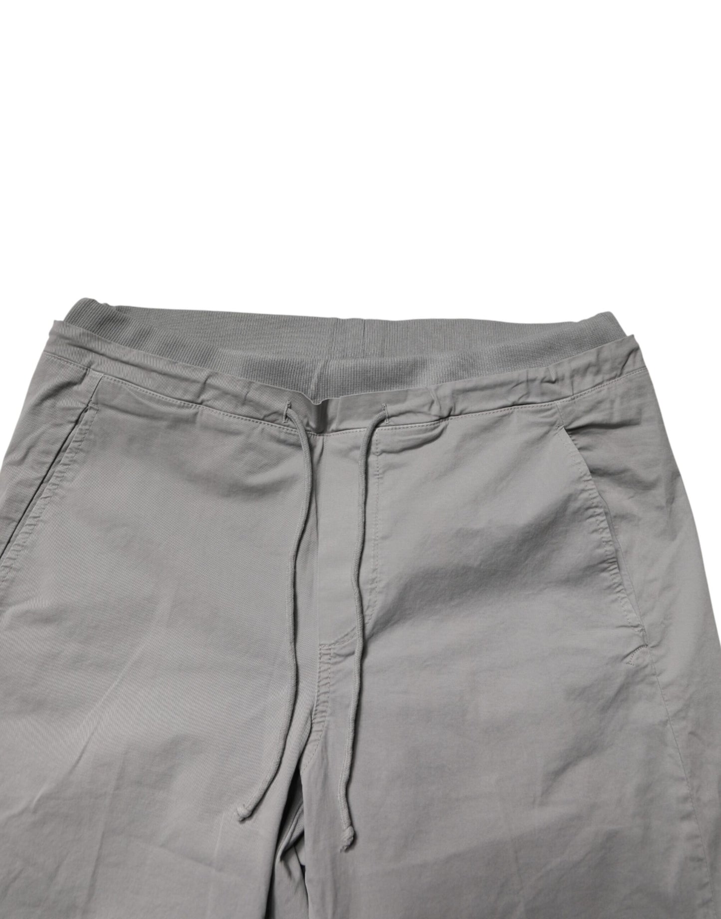 Dondup Light Gray Cotton Mid Waist Skinny Men Jogger Trouser Pants