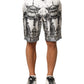 Dolce & Gabbana White Japanese Asian Print Silk Bermuda Shorts Mens Shorts