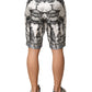 Dolce & Gabbana White Japanese Asian Print Silk Bermuda Shorts Mens Shorts