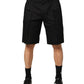 Dolce & Gabbana Black Cotton Stretch Mid Wasit Bermuda Shorts Mens Shorts