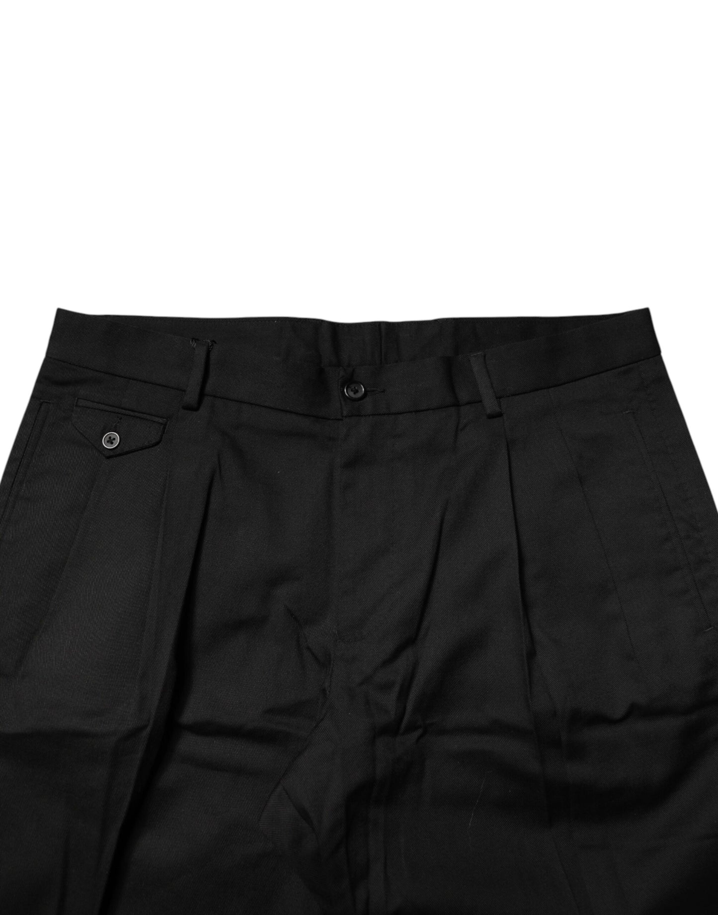 Dolce & Gabbana Black Cotton Stretch Mid Wasit Bermuda Shorts Mens Shorts