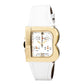 Laura Biagiotti White Leather Dress Watch