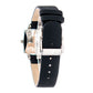 Laura Biagiotti Black Leather Dress Watch