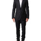 Dolce & Gabbana Black Wool Single Breasted Men 2 Piece Suit Mens Suit