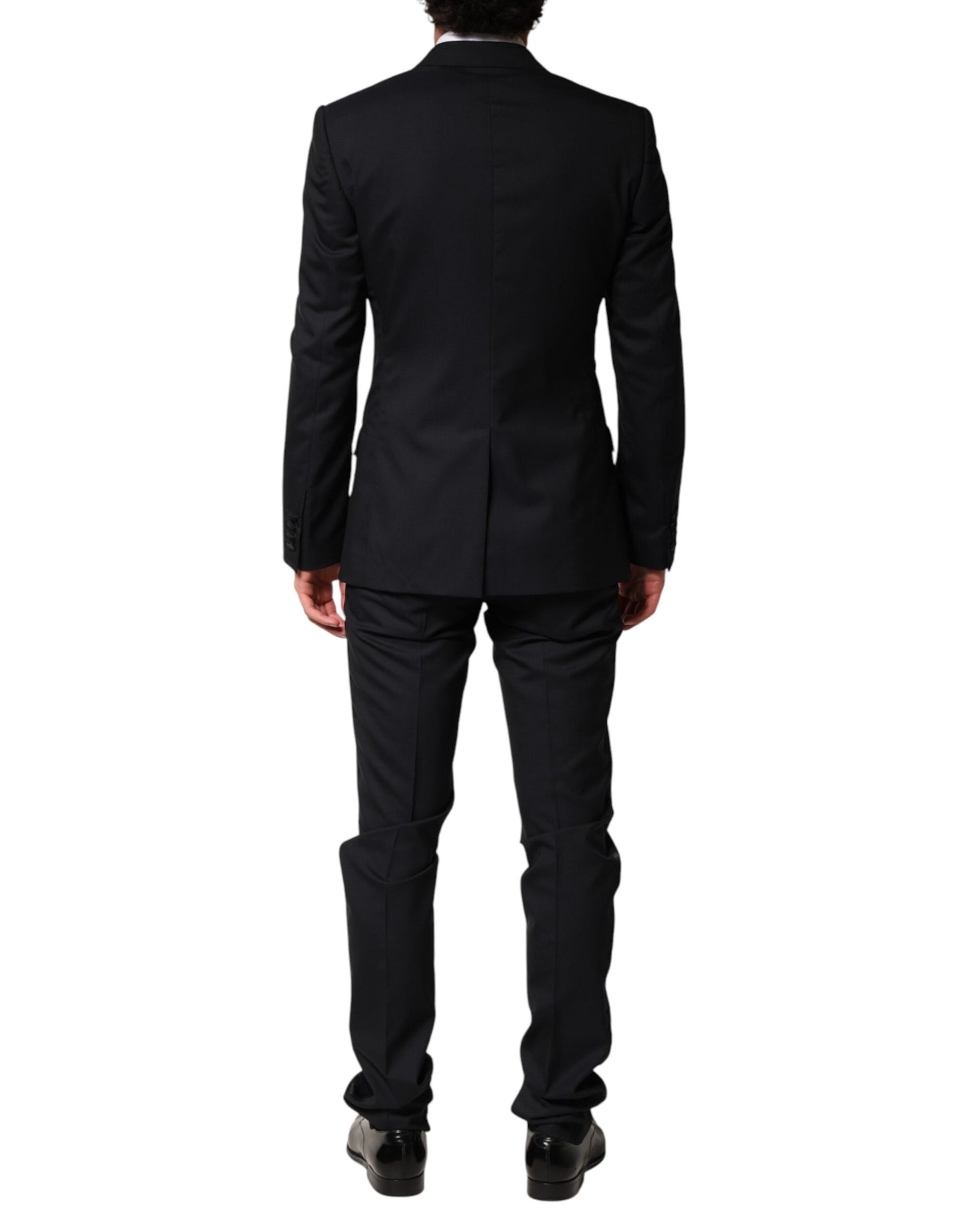 Dolce & Gabbana Black Wool Single Breasted 3 Piece Men Suit Mens Suit