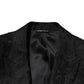 Dolce & Gabbana Black Brocade Single Breasted 2 Piece Suit Mens Suit