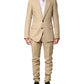 Dolce & Gabbana Beige Linen Single Breasted 2 Piece Suit Mens Suit