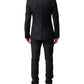 Dolce & Gabbana Black Wool Single Breasted 3 Piece Men Suit Mens Suit